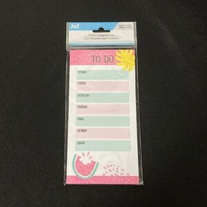 ⭐️ Jot Pink Watermelon Magnetic To Do List Notepad 50 Sheets